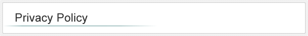 Privacy Policy